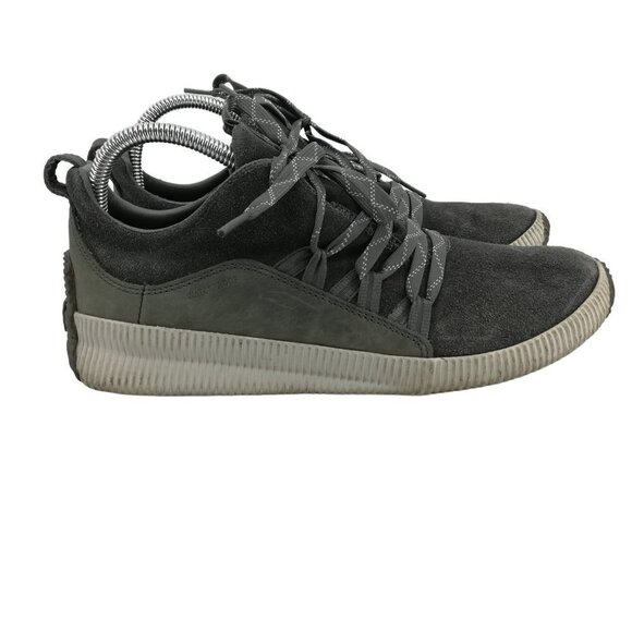 Sorel Out N About Gray Leather Suede Low Top Sneakers Size 10 Womens Waterproof - Picture 9 of 12